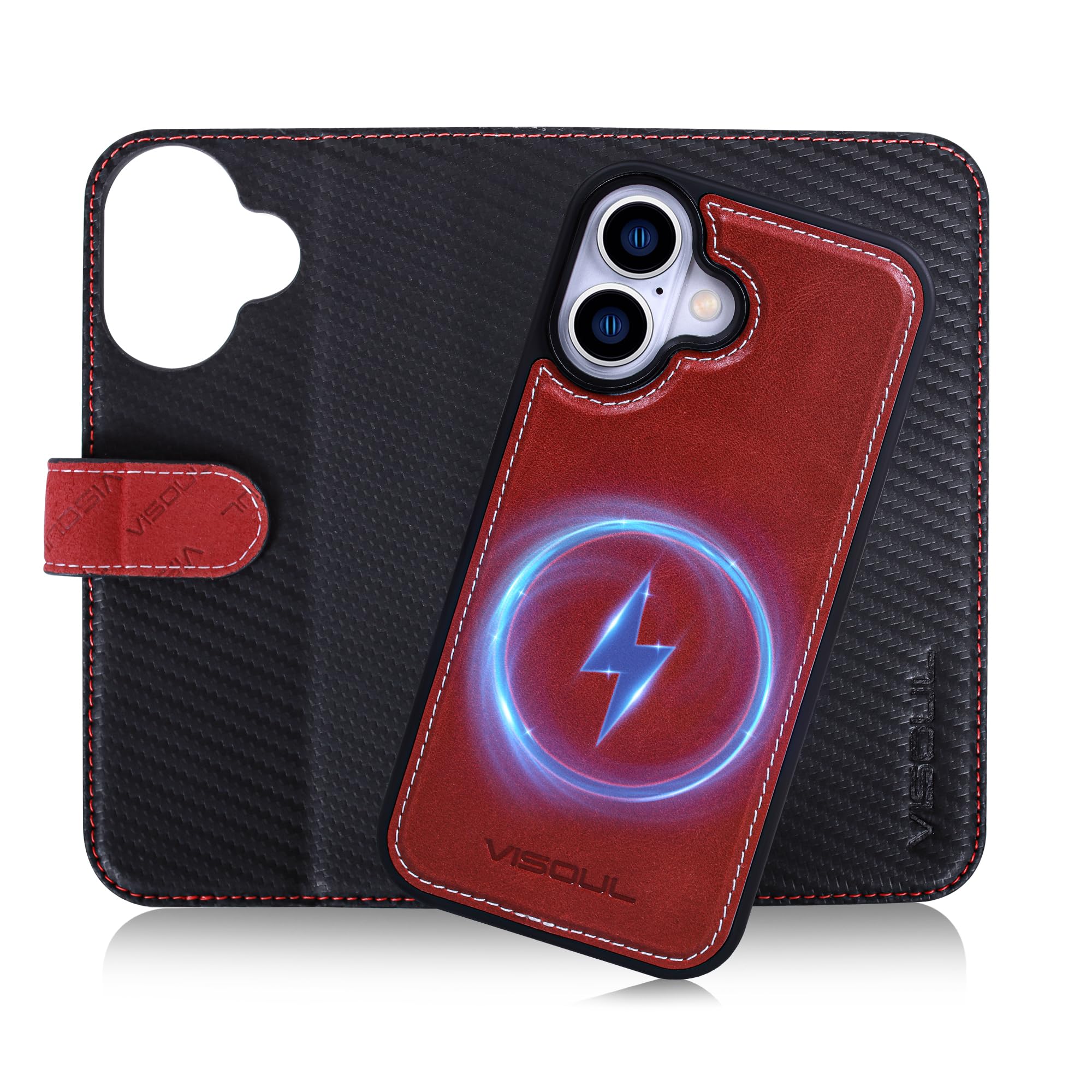 VISOUL iPhone16 対応 ケース 手帳型 本革レザー 2in1分離式 取り外し自由 スマホケースアイフォン16 ケースMagSafe対応 横置きスタンド Amazon.co.jp: VISOUL iPhone16 対応 ケース 手帳型 本革レザー 2in1